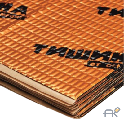 Шумоизоляция Тишина M2 толщина 2.0 мм бронзовая(0.5x0.7)